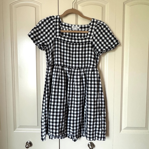 Madewell Linen-Blend Gingham Mini Dress (XS) - Picture 2 of 4